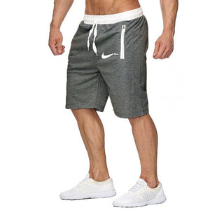 2019 Men's Fitness Short Jogging Sports Fitness Shorts Summer New Fashion Men's Casual Knee Shorts Elastic Beach Men's Shorts