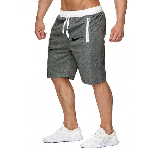 2019 Men's Fitness Short Jogging Sports Fitness Shorts Summer New Fashion Men's Casual Knee Shorts Elastic Beach Men's Shorts