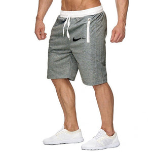 2019 Men's Fitness Short Jogging Sports Fitness Shorts Summer New Fashion Men's Casual Knee Shorts Elastic Beach Men's Shorts