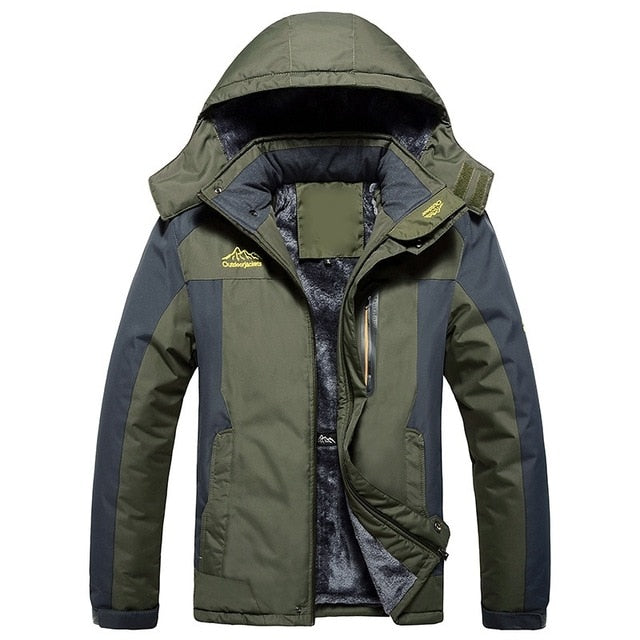 LBL Winter Men Jackets Thick Mens Hiking Jacket Casual Outwear Warm Hooded Coat Man Windproof Overcoat Homme Outdoor Fashion Top