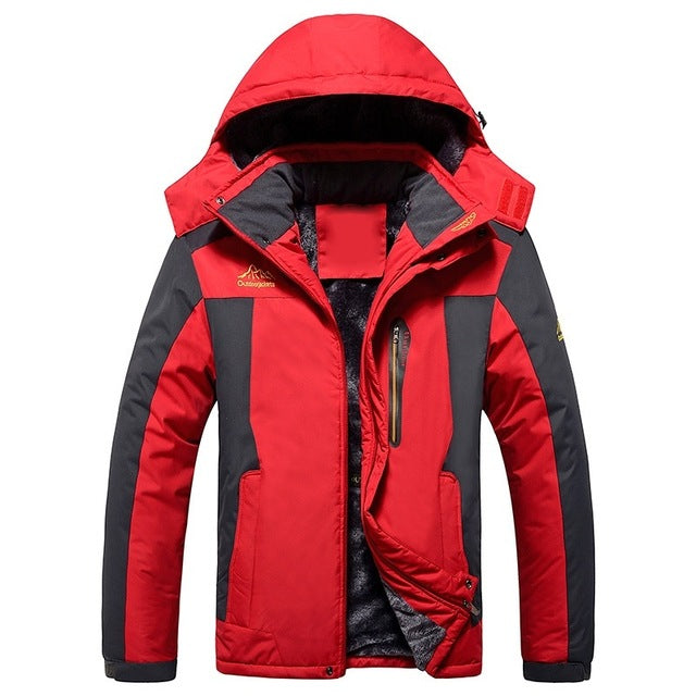 LBL Winter Men Jackets Thick Mens Hiking Jacket Casual Outwear Warm Hooded Coat Man Windproof Overcoat Homme Outdoor Fashion Top