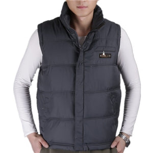 2019 Bestseller Winter Mens Cotton Vest Coats  Mandarin Collar Men Warm Windbreak Casual Waistcoat Plus Size XL-5XL 4 Color