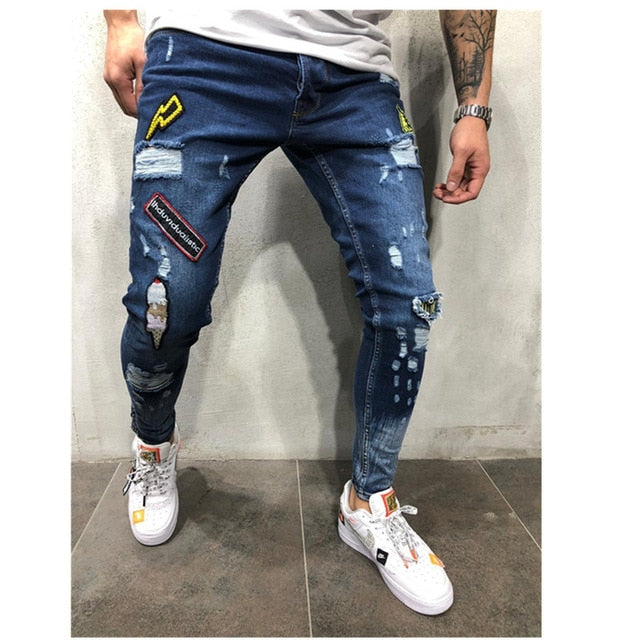 Jeans masculinos, jeans justo elástico colorido sólido nova moda 2019, calças justas masculinas, calças casuais masculinas, calç