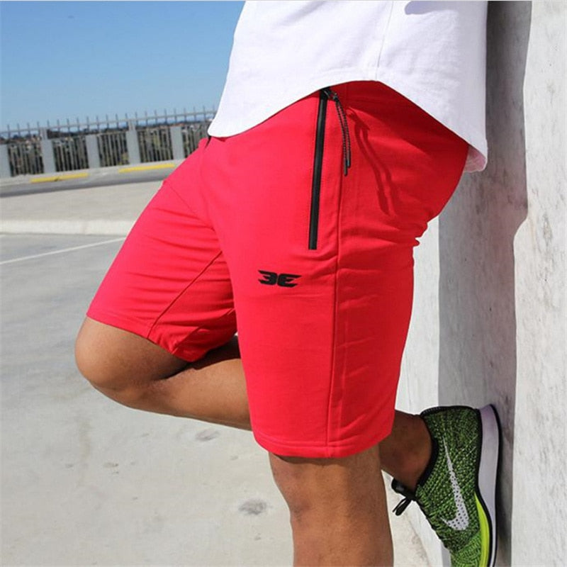 High Quality Cotton Men fitness Shorts Summer 2018 beach New Fashion The Pocket Zipper Garnish Short Pants Hot selling M-XXL