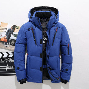 High Quality Winter Jacket Men Hooded Thick Warm Duck Down Parka Coat Casual Slim Down Mens Overcoat Many Pockets