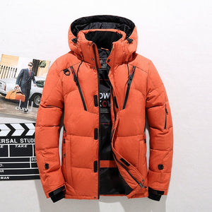 High Quality Winter Jacket Men Hooded Thick Warm Duck Down Parka Coat Casual Slim Down Mens Overcoat Many Pockets