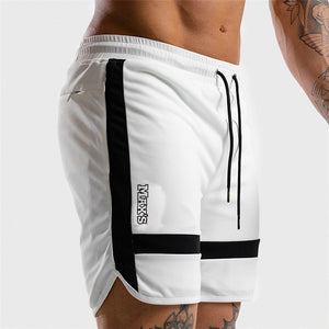 Men Sports Short Pants summer black white casual 2019 Training Bodybuilding Summer Shorts Workout Fitness GYMS Short Pants