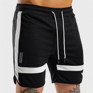 Men Sports Short Pants summer black white casual 2019 Training Bodybuilding Summer Shorts Workout Fitness GYMS Short Pants